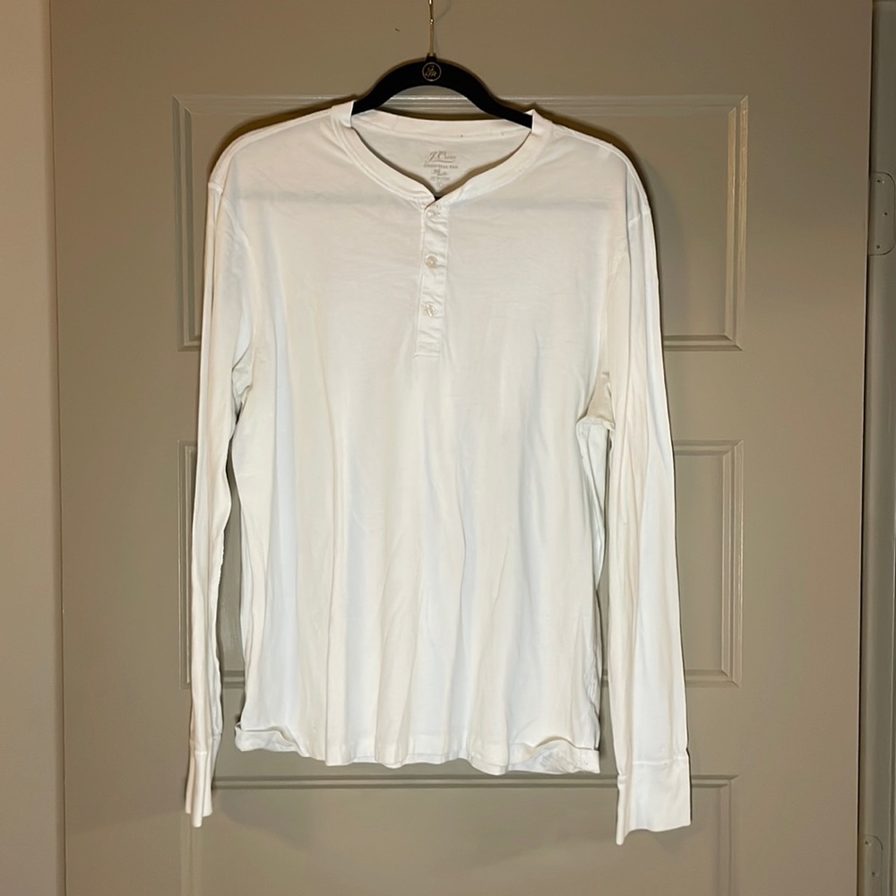 White long sleeve Henley